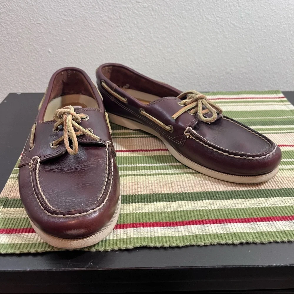 G.H. Bass & Co. Hampton Core 2 Leather Boat Shoes Men’s 9.5M Dark Brown dockside - Picture 3 of 10